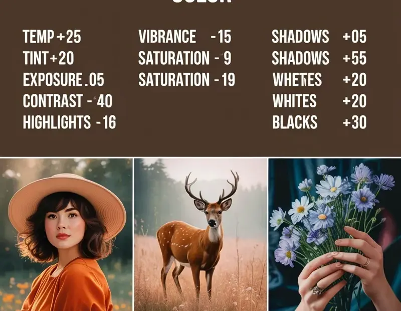 Vintage Look Lightroom Presets | Cozy Warm Film Tones with Full Settings